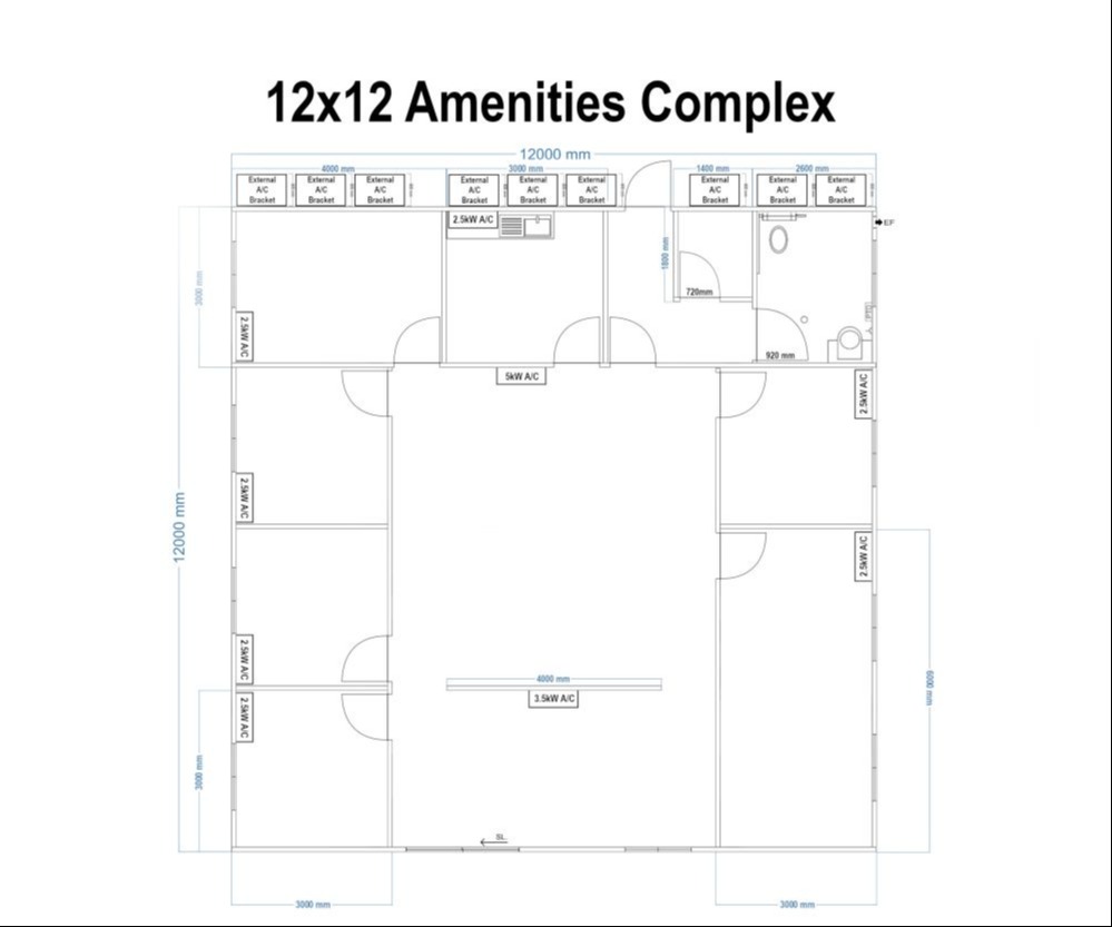 12x12 amenities complex